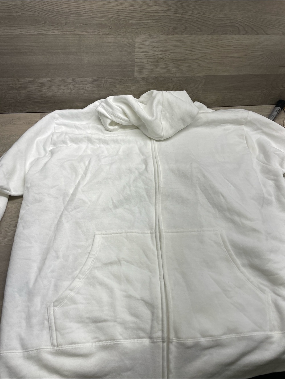 Just My Size Women's White Full-Zip Hoodie C35